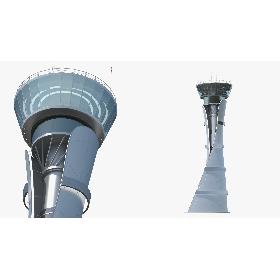 3D Air Traffic Control Tower with Simple Interior Generic